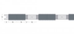 Esplanade 9000 Matting - 12mm Open Construction - Double Wiper