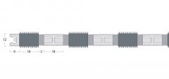 Esplanade 9000 Matting - 12mm Open Construction - Single Wiper