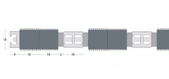 Esplanade 9000 Matting - 18mm Open Construction - Double Wiper