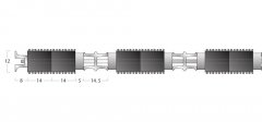 Topguard Matting - 12mm Open Construction - Double Wiper 