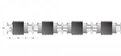 Topguard Matting - 18mm Open Construction - Single Wiper 