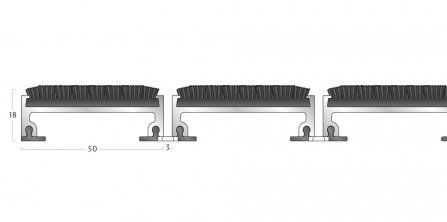 Esplanade 1000 - 18mm Open Construction - Carpet Wiper