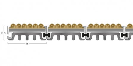 Esplanade 1500 Matting - 16.5mm Closed Construction with Boulevard 1500 Wiper