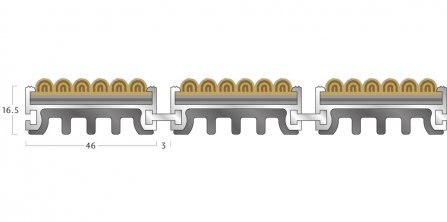 Esplanade 1500 Matting - 16.5mm Open Construction with Boulevard 1500 Wiper