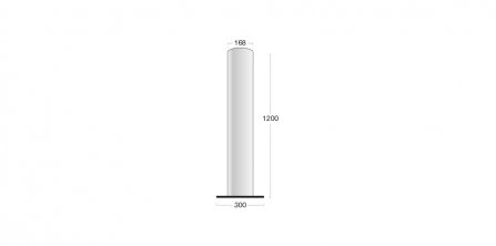 BCBD-168-1200-G Steel Bollard Cores