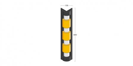 CGCW-890-BY Reflective Corner Guard