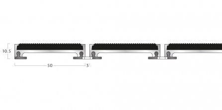 Esplanade 1000  - 12mm Open Construction - Pvc Scraper Wiper