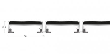 Esplanade 1000 - 18mm Open Construction - Pvc Scraper Wiper