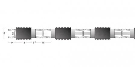 Esplanade 8500 Matting - 12mm Open Construction - Single Wiper