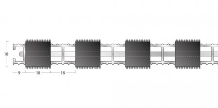 Esplanade 8500 Matting - 18mm Closed Construction - Single Wiper