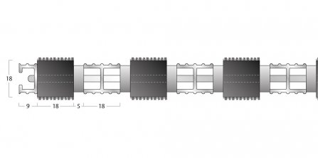 Esplanade 8500 Matting - 18mm Open Construction - Single Wiper