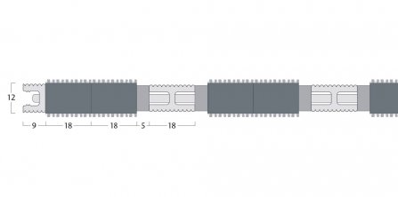 Esplanade 9000 Matting - 12mm Open Construction - Double Wiper