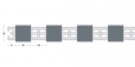 Esplanade 9000 Matting - 18mm Closed Construction - Single Wiper