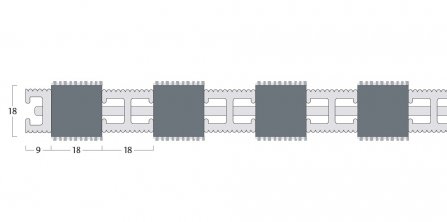 Esplanade 9000 Matting - 18mm Closed Construction - Single Wiper