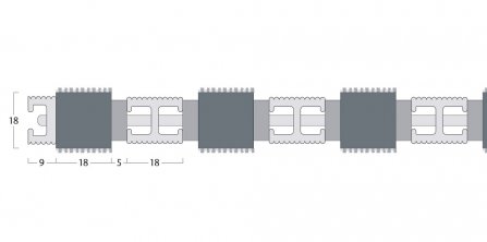 Esplanade 9000 Matting - 18mm Open Construction - Single Wiper