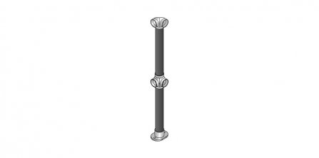 KS-50-CPB Sleeved Handrail Corner Post