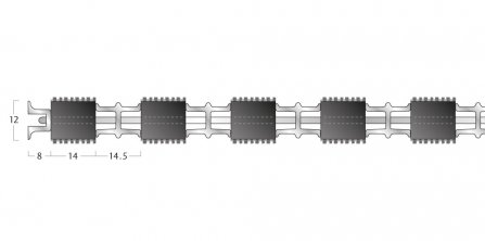 Topguard Matting - 12mm Closed Construction - Single Wiper 