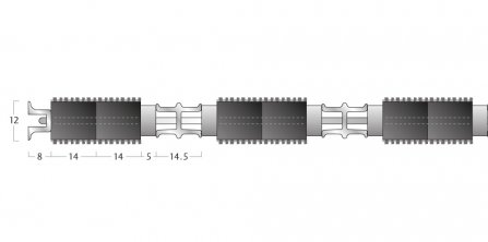 Topguard Matting - 12mm Open Construction - Double Wiper 