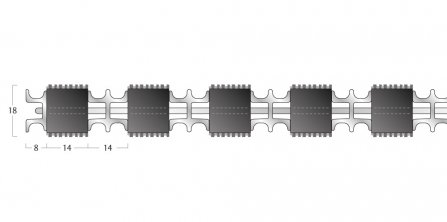 Topguard Matting - 18mm Closed Construction - Single Wiper 