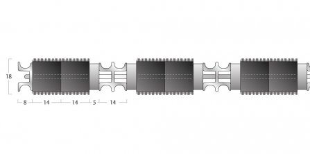 Topguard Matting - 18mm Open Construction - Double Wiper 