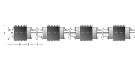 Topguard Matting - 18mm Open Construction - Single Wiper 