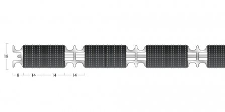 Tyreguard Plain Matting - 18mm Closed Construction - Double Wiper 