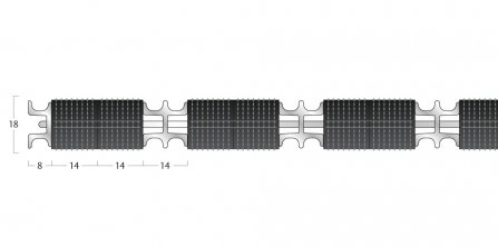 Tyreguard Plain Matting - 18mm Closed Construction - Double Wiper 