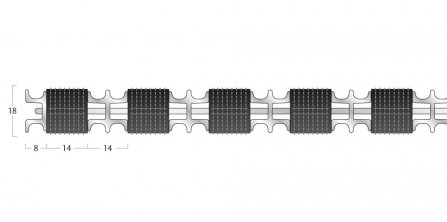 Tyreguard Plain Matting - 18mm Closed Construction - Single Wiper 