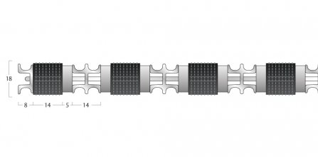 Tyreguard Plain Matting - 18mm Open Construction - Single Wiper 