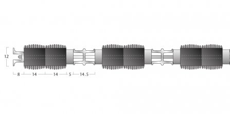 Tyreguard Matting - 12mm Open Construction - Double Wiper