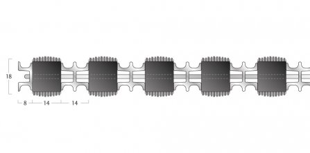 Tyreguard Matting - 18mm Closed Construction - Single Wiper