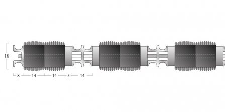 Tyreguard Matting - 18mm Open Construction - Double Wiper