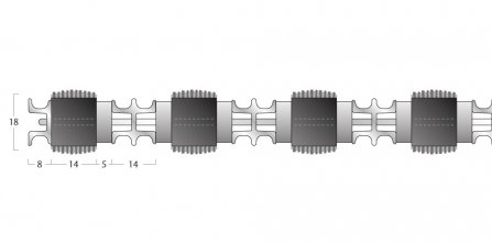 Tyreguard Matting - 18mm Open Construction - Single Wiper