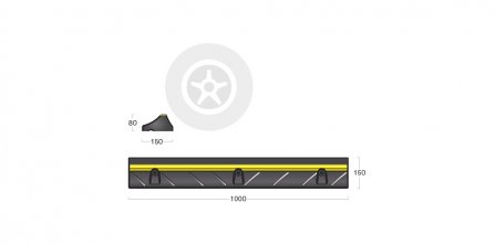 WS-CAR-80 Domestic Vehicle Wheelstop