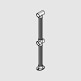 KS-50-MPB Sleeved Handrail Middle Post